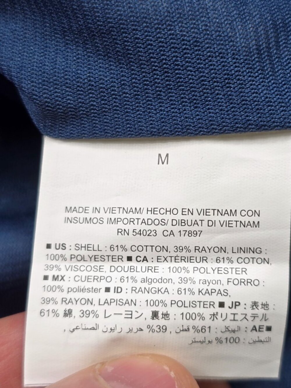 Old Navy Floral Print Dress Navy Orange Purple 3/4 Sleeve Back Zip Womens Medium - Picture 3 of 6